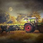 Tractor man evening