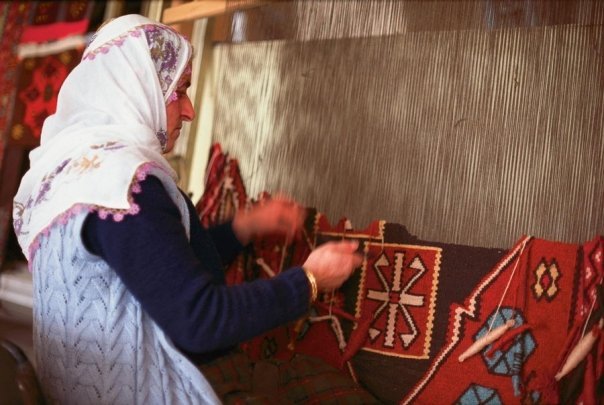 traditional carpet making