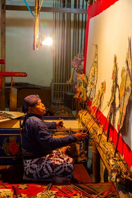Traditional Indonesian Shadow Puppet Theater