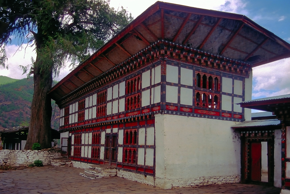 Traditionally Bhutanese house in Thimphu