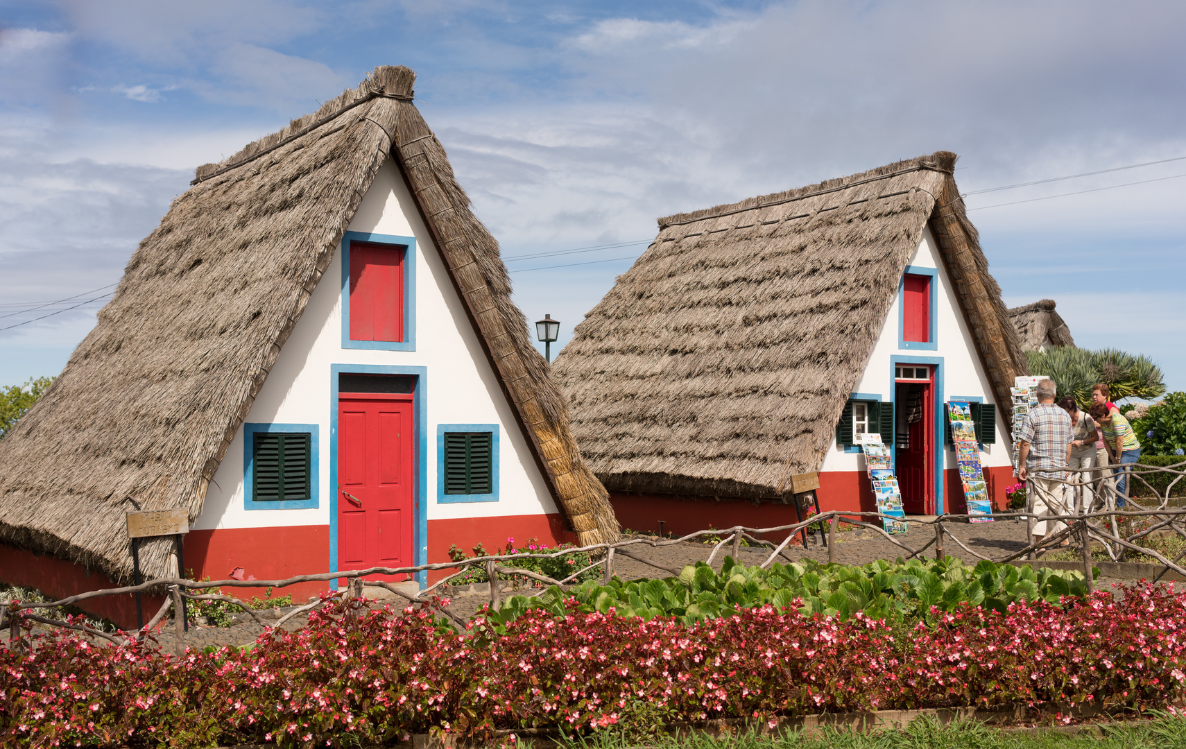Traditionelle Strohhäuser in Santana, Madeira