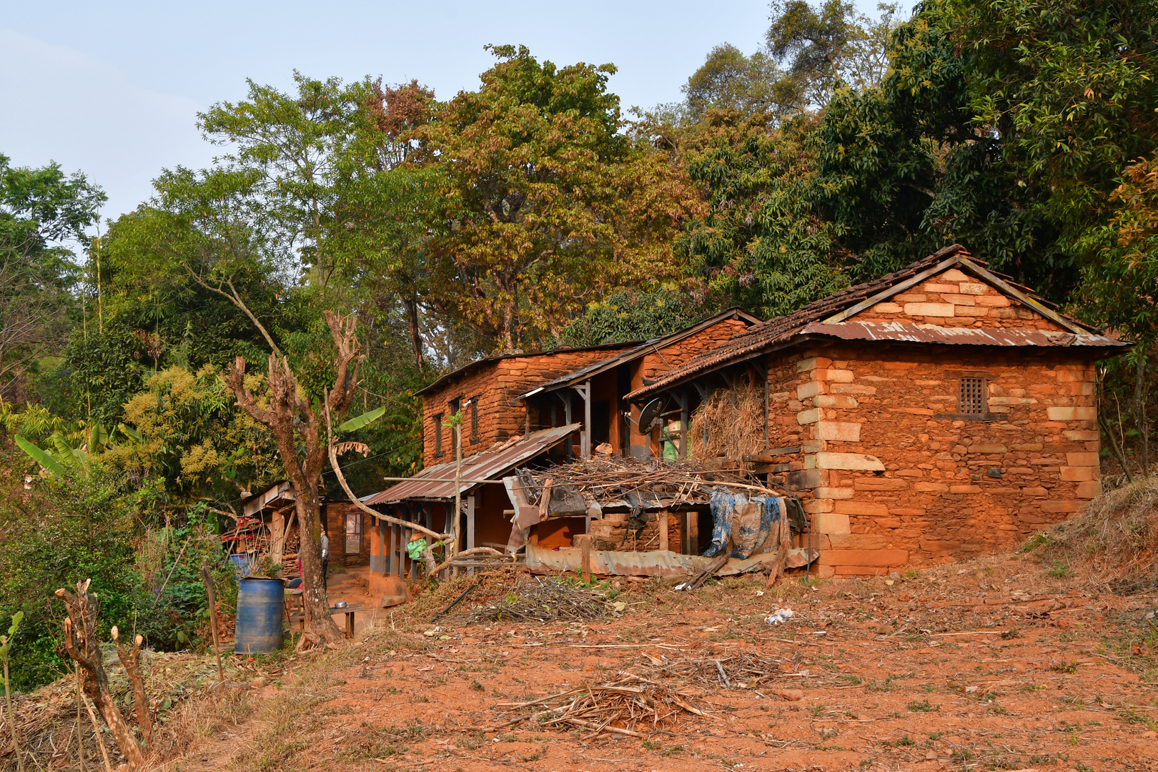 Traditionelles Bauernhaus in Bungkot in Zentralnepal