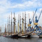 Traditionssegler zur Hanse Sail 2014 im Rostocker Stadthafen