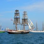 Traditionssegler zur Hanse Sail 2015 auf der Ostsee vor Warnemünde