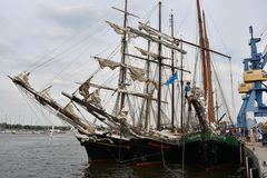 Traditionssegler zur Hanse Sail 2018 in Rostock