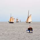 Traditionssegler zur Hanse Sail 2023 auf der Ostsee vor Warnemünde