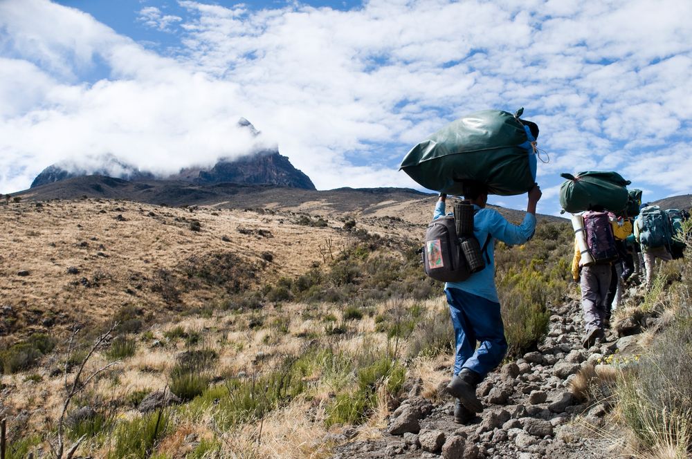 Träger am Kilimanjaro