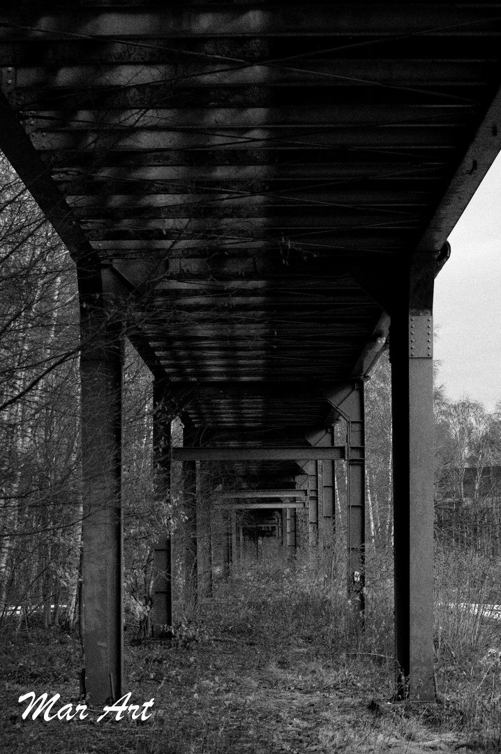 Träger auf dem Gelände der Zeche Zollverein