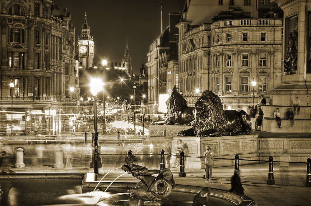 Trafalgar Square Sepia HDR