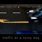 traffic at a rainy day