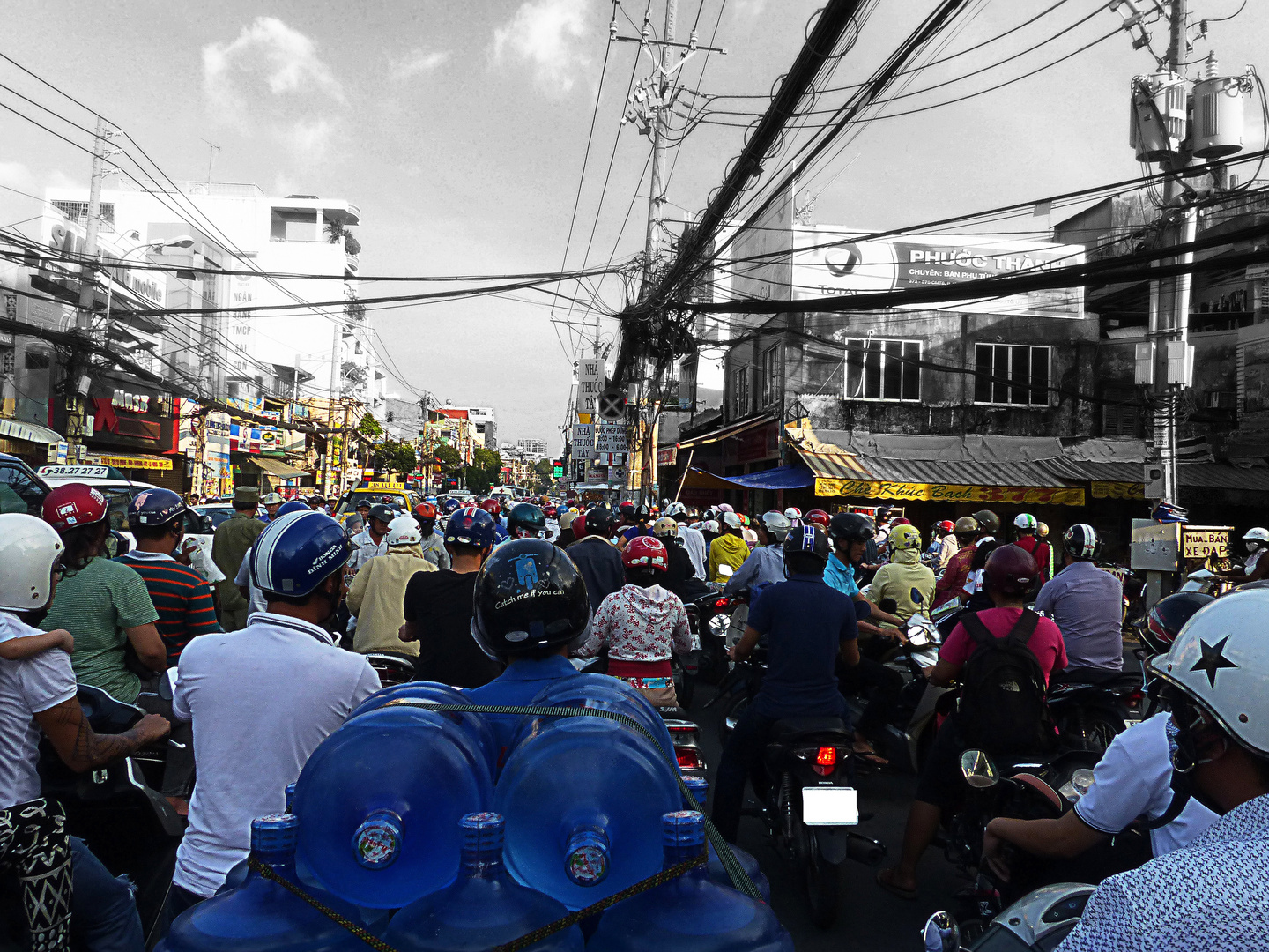 Traffic jam in Hanoi