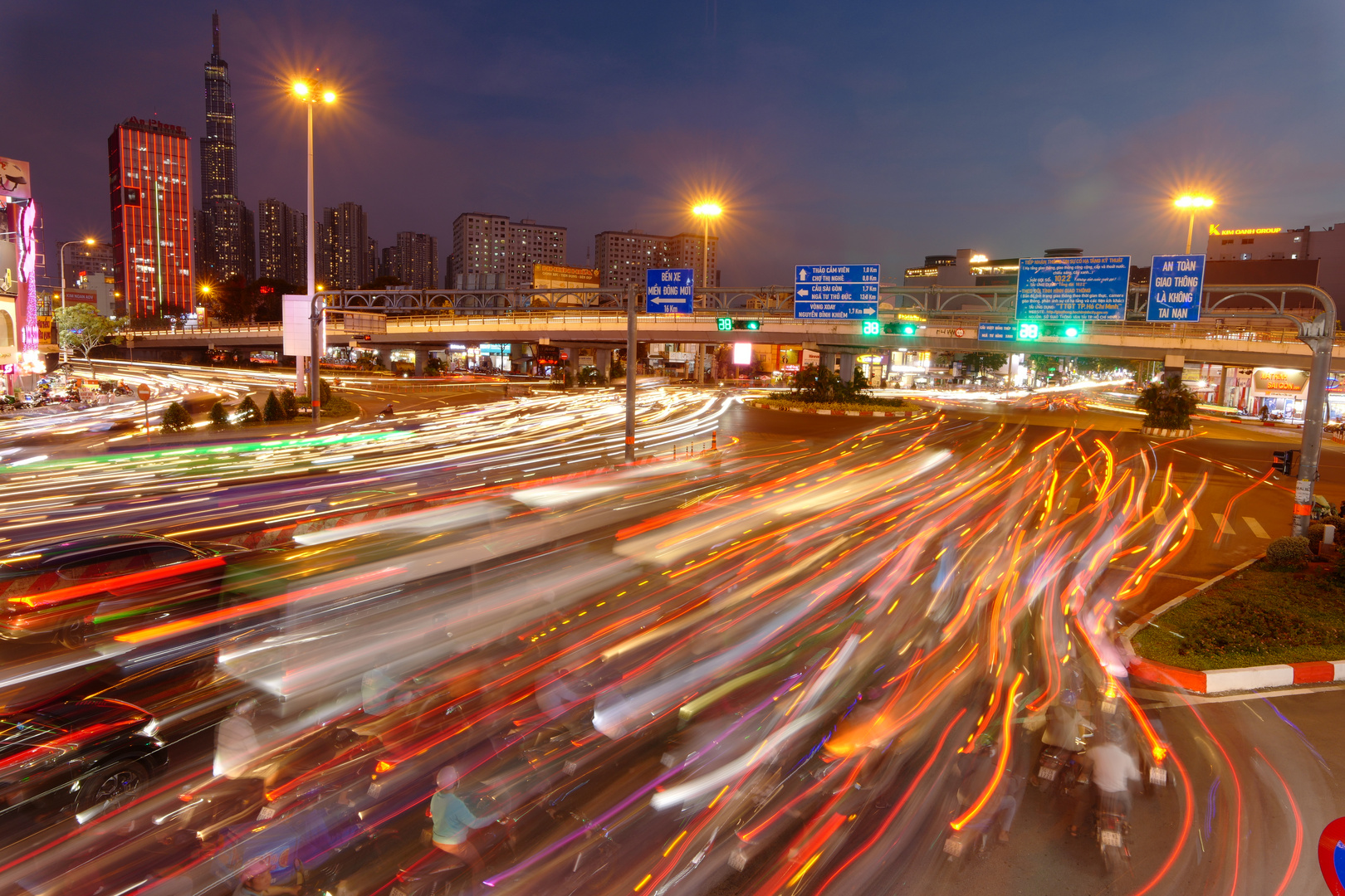 Traffic Jam in Saigon Vietnam