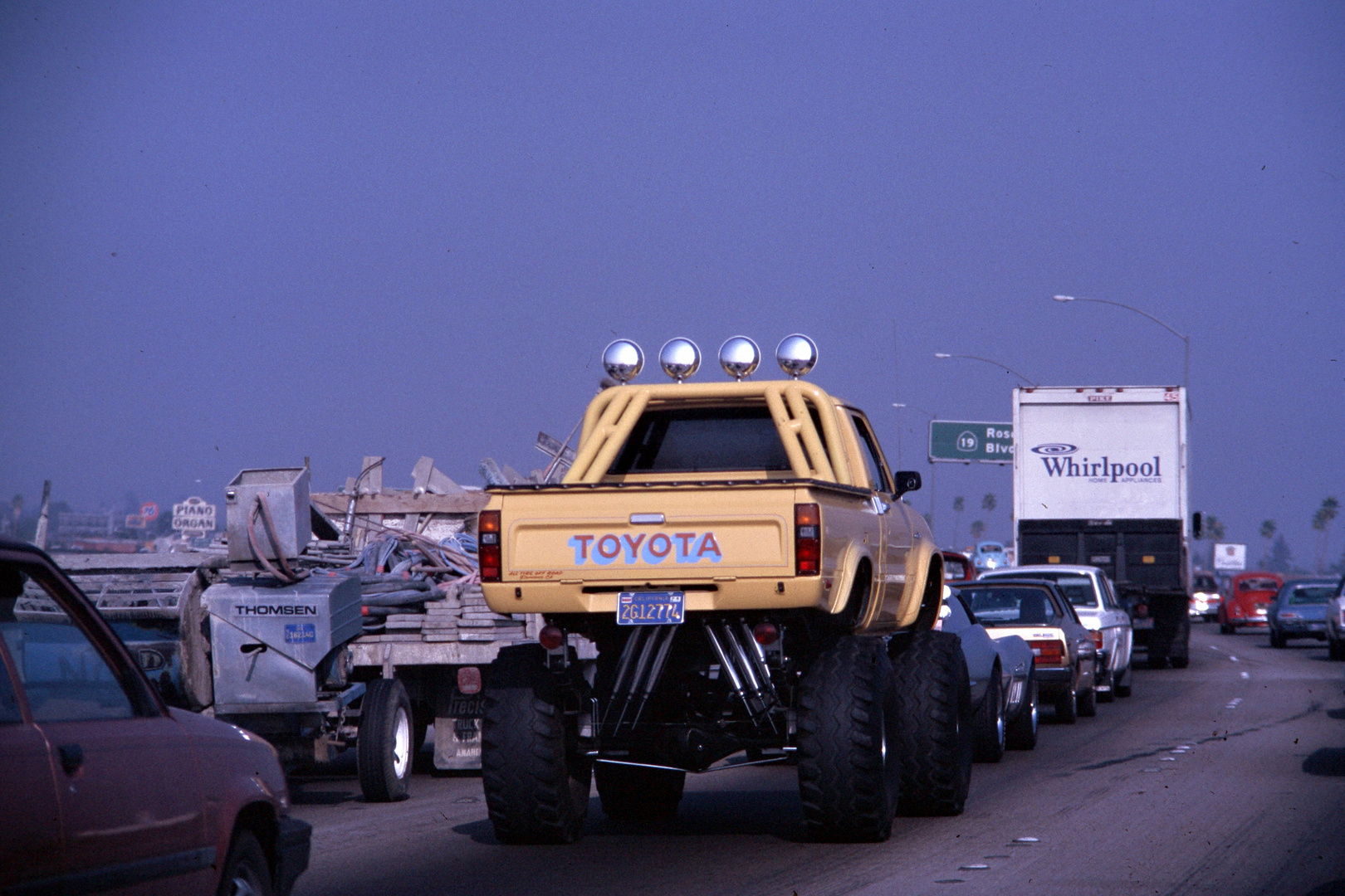 Traffic Jam & Smog in Los Angeles 