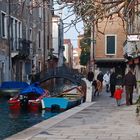 Trafic in Venice, by boat and walk