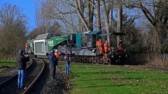 Trafo-Schwertransport auf der Stichstrecke vom Bf Bockum-Hövel nach Werne-Stockum