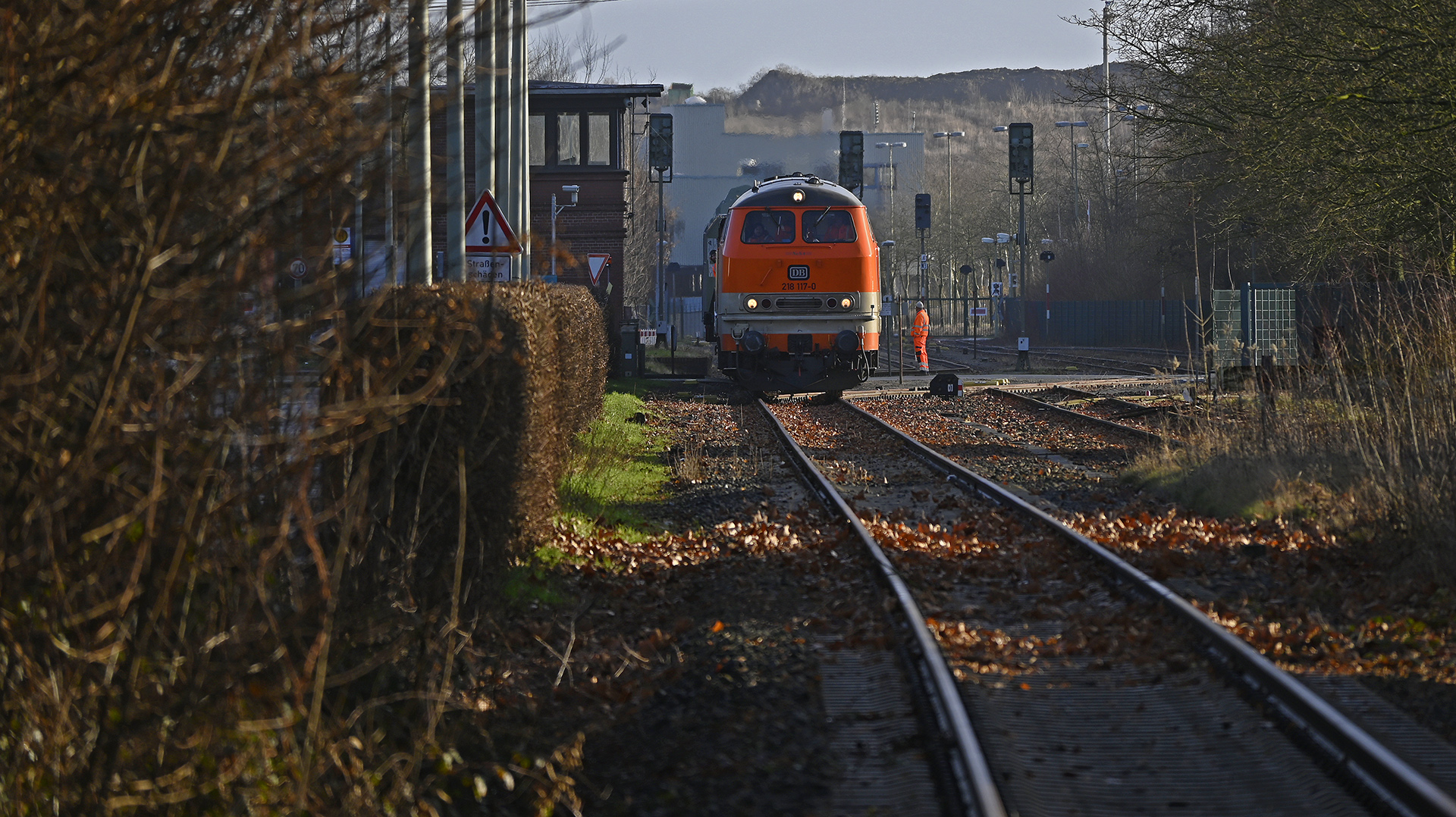 Trafo-Schwertransport auf der Stichstrecke vom Bf Bockum-Hövel nach Werne-Stockum