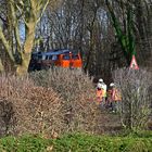 Trafo-Schwertransport auf der Stichstrecke vom Bf Bockum-Hövel nach Werne-Stockum