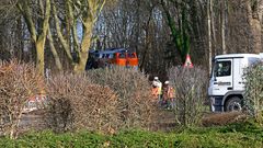 Trafo-Schwertransport auf der Stichstrecke vom Bf Bockum-Hövel nach Werne-Stockum