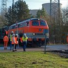 Trafo-Schwertransport auf der Stichstrecke vom Bf Bockum-Hövel nach Werne-Stockum