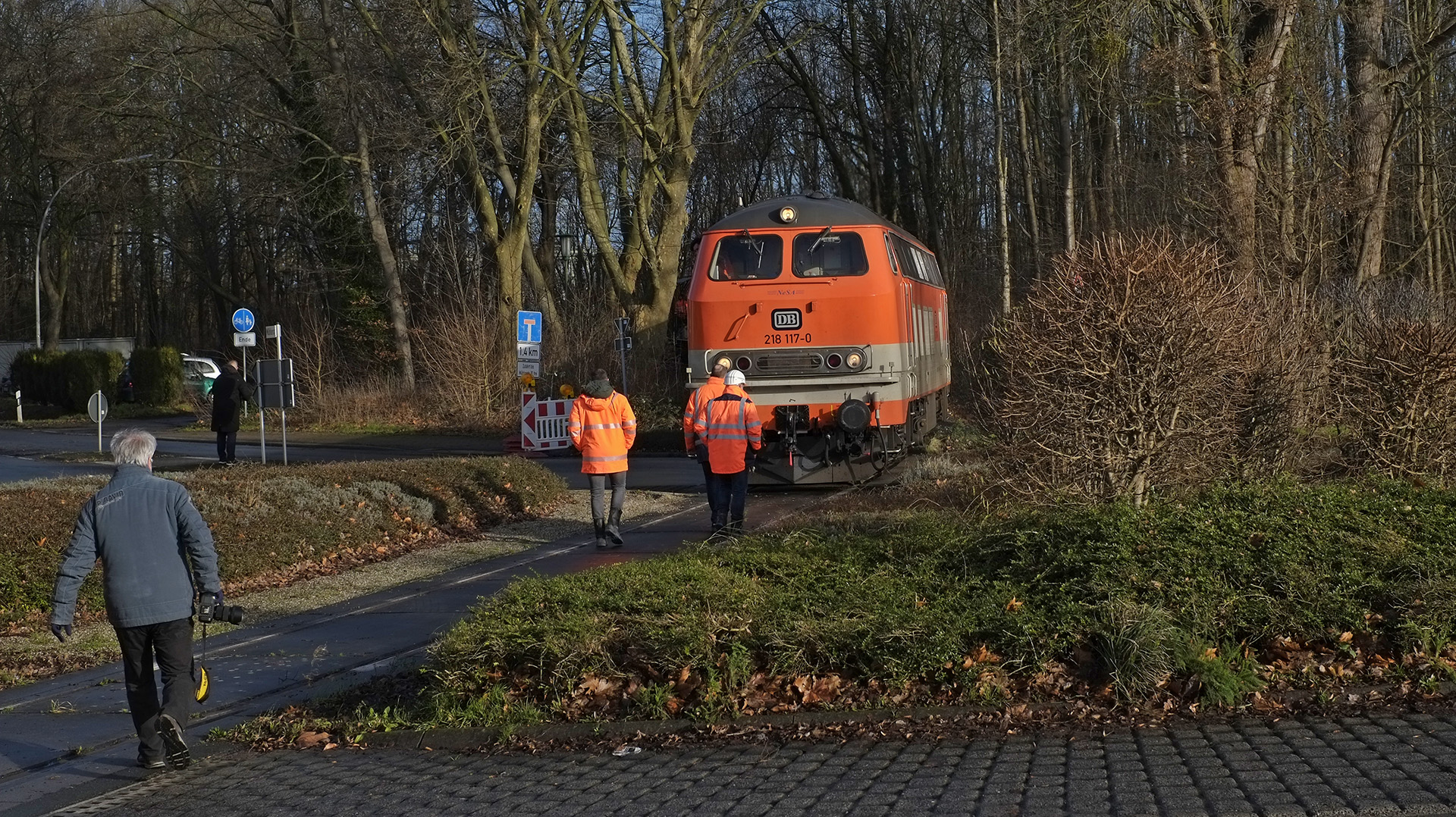 Trafo-Schwertransport auf der Stichstrecke vom Bf Bockum-Hövel nach Werne-Stockum