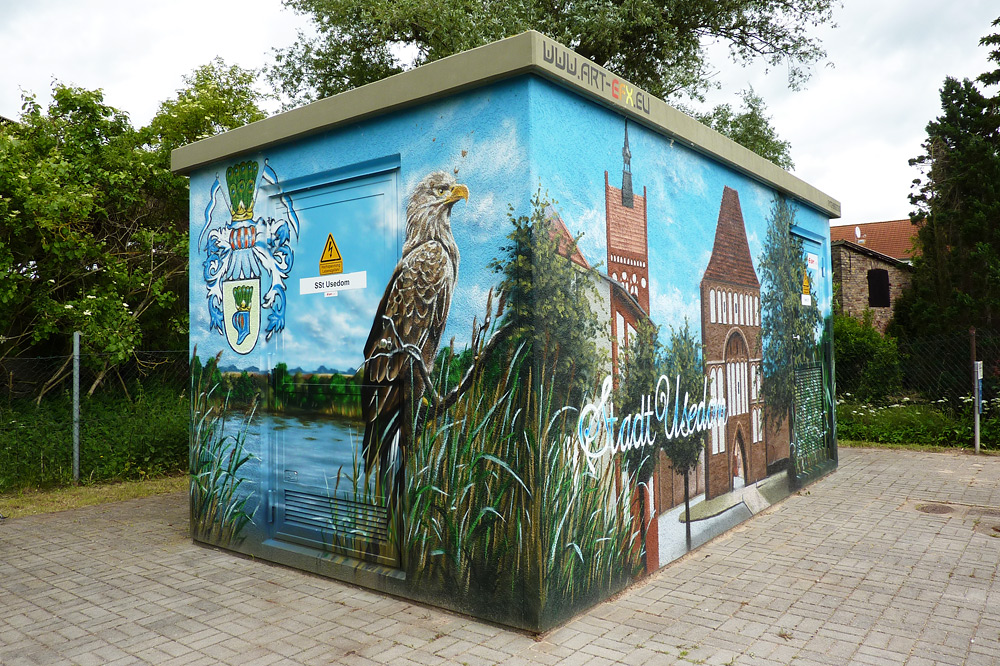 Trafohäuschen auf der Insel Usedom (Stadt Usedom)