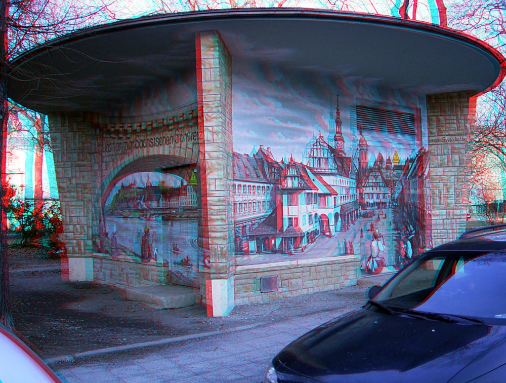 Trafohaus Anaglyphen 3D