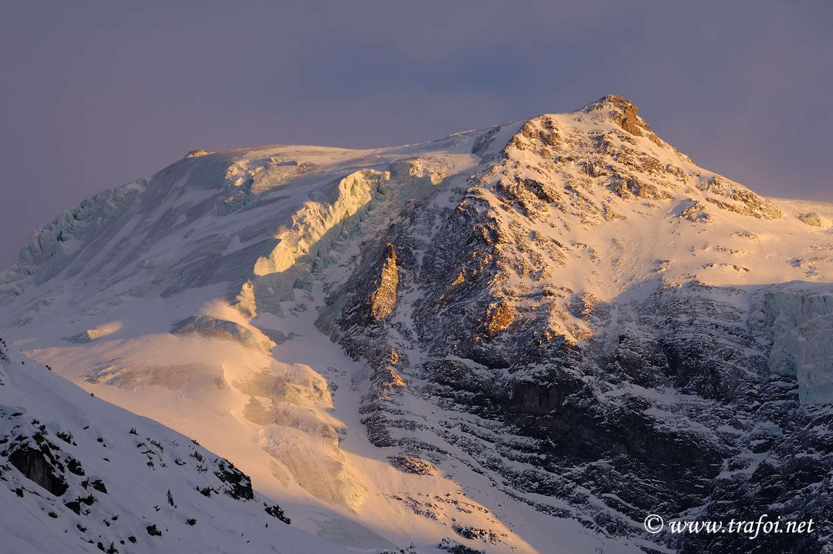 Trafoi:tramonto sull'Ortles