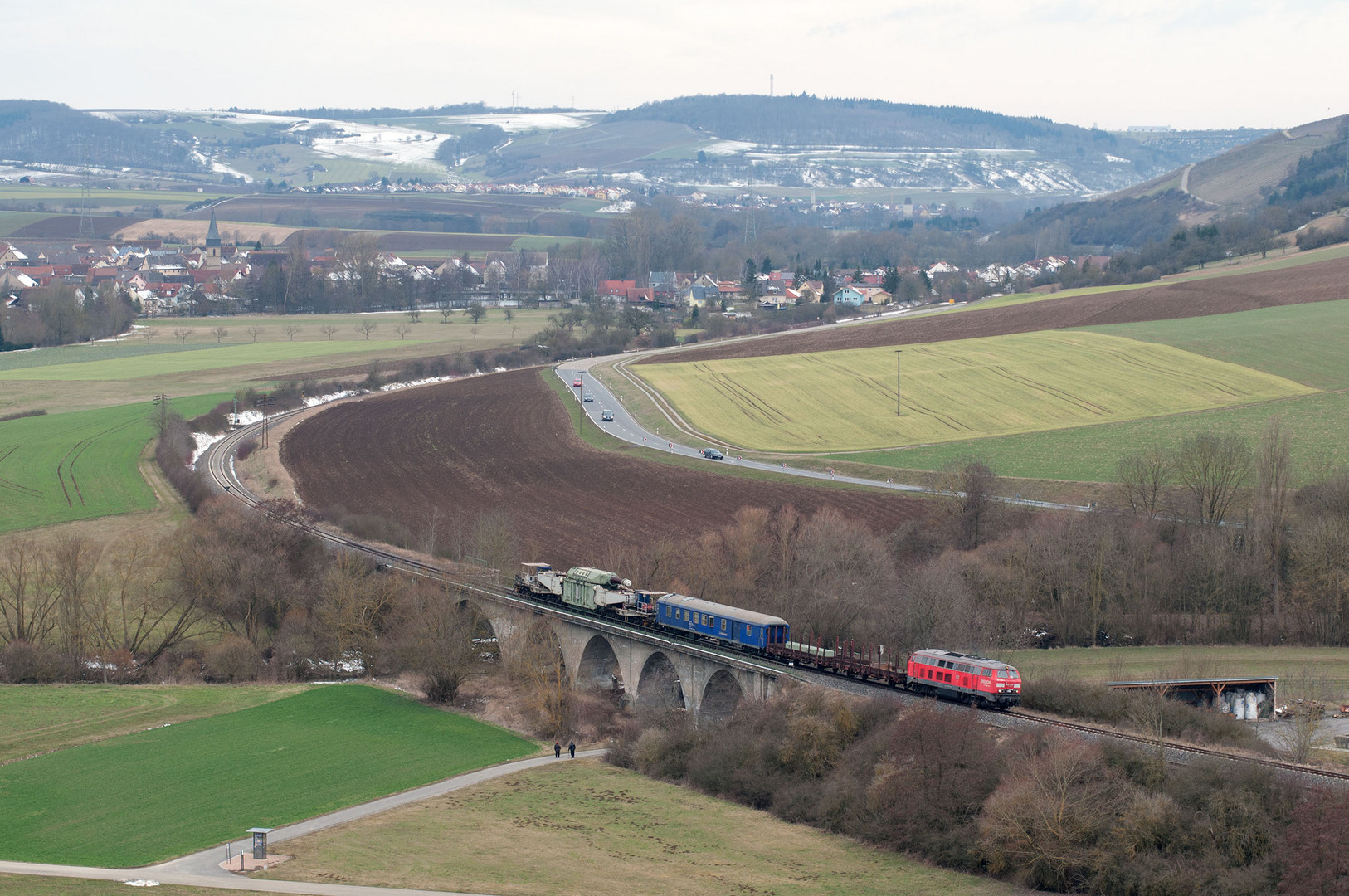 Trafotransport im Taubertal