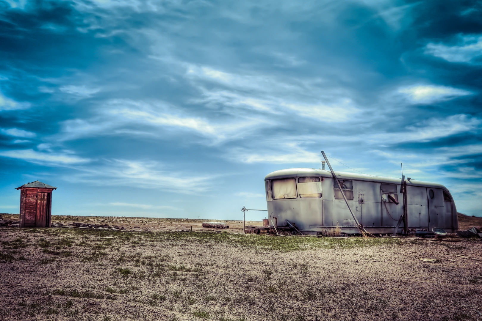 Trailer in the desert