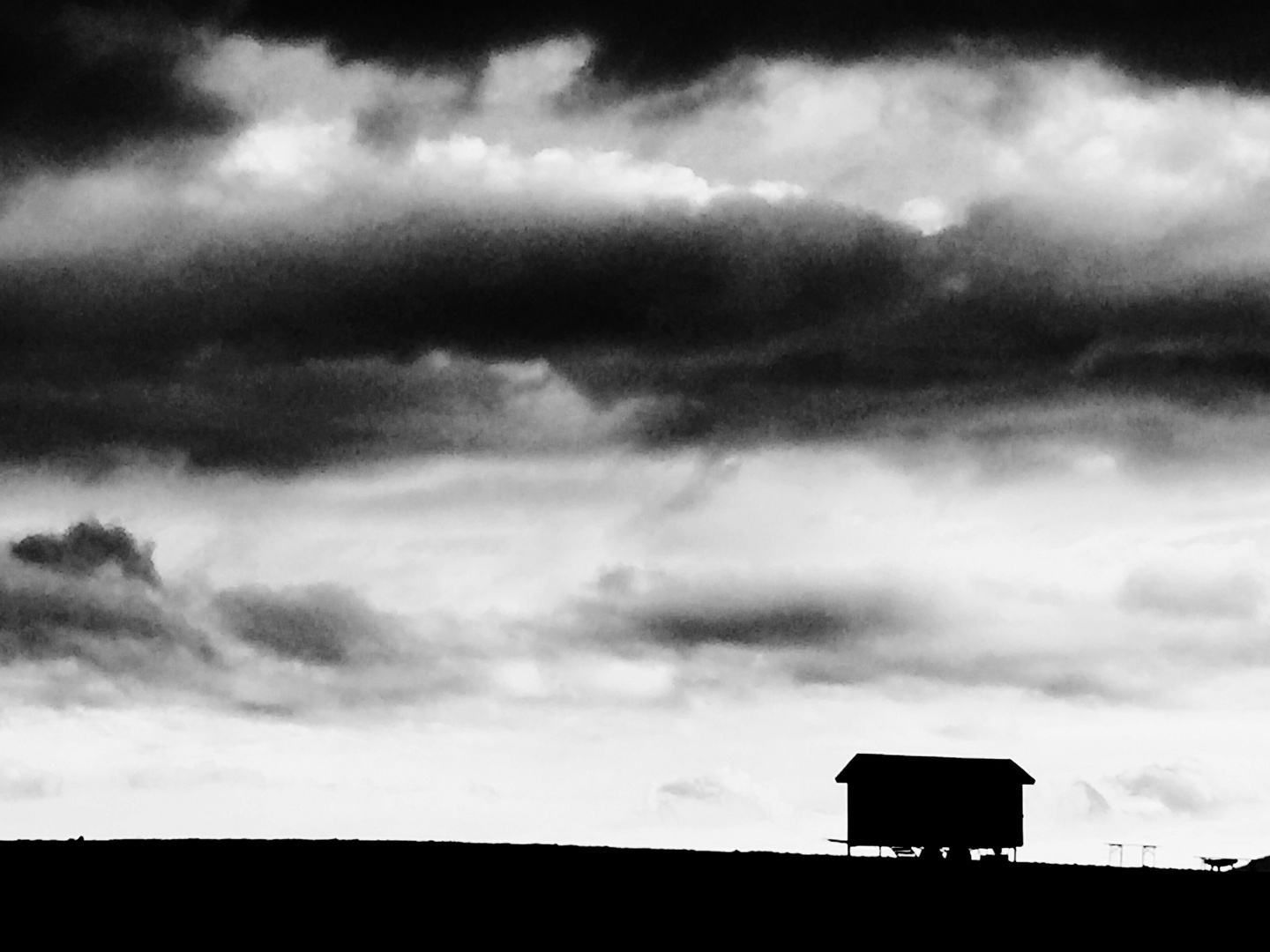 Trailer on a hill