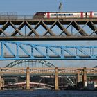 train entering newcastle on the King Edward VII Bridge