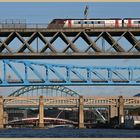 train entering newcastle on the King Edward VII Bridge A2