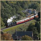 train leaving corfe castle station