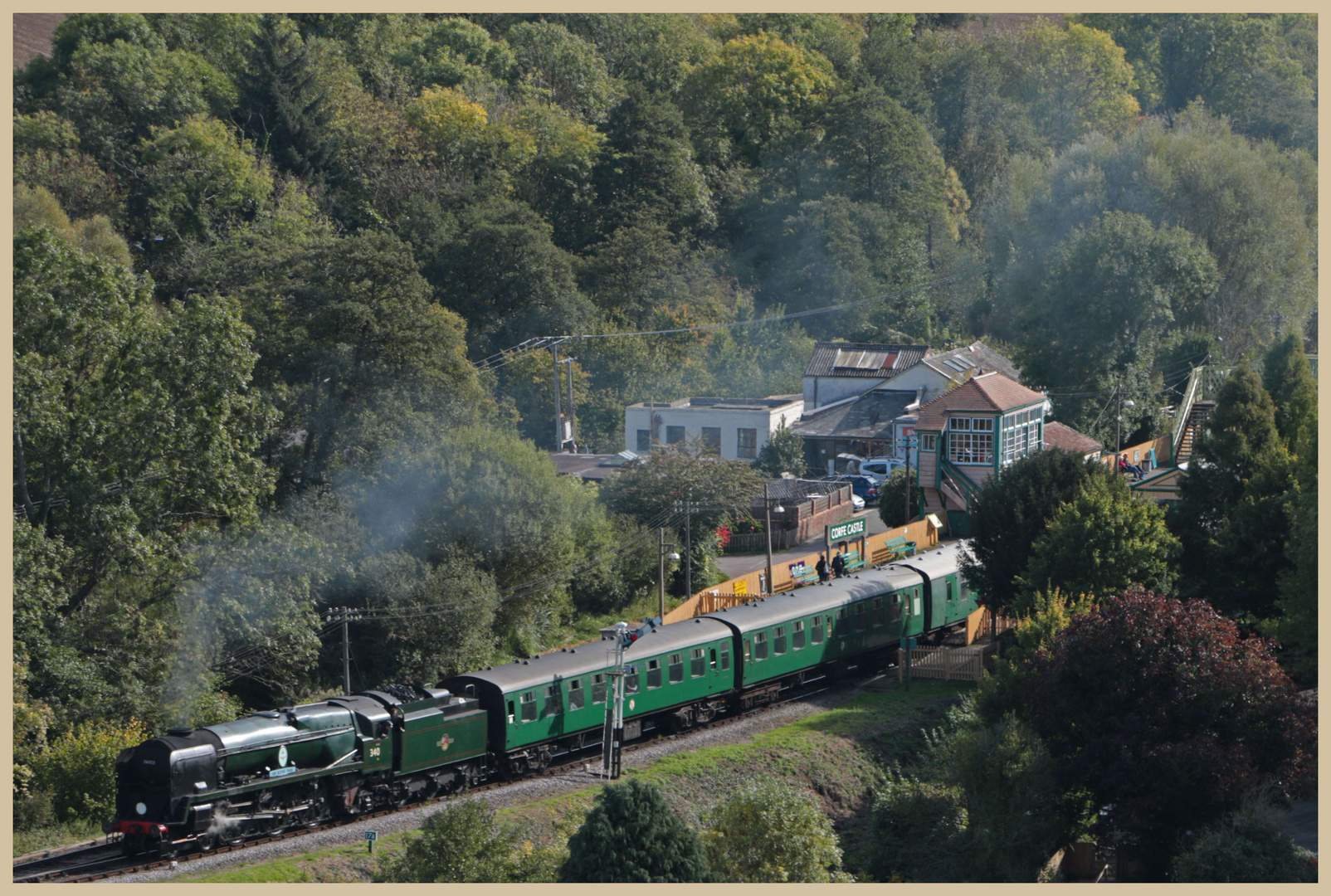 train leaving corfe castle station 3