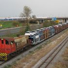 Train of cars with a tractor Renfe 310.056, Santander Northern Spain