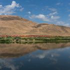 Train on the River Banks in the middle of nowhere