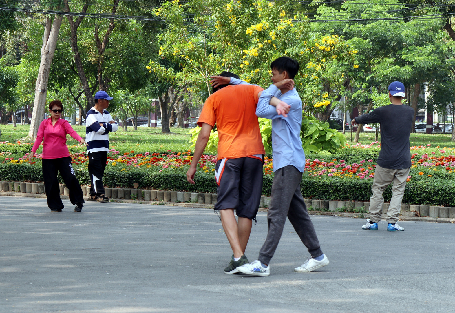 Training im Lumpini Park, Bangkok 1