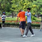 Training im Lumpini Park, Bangkok 1