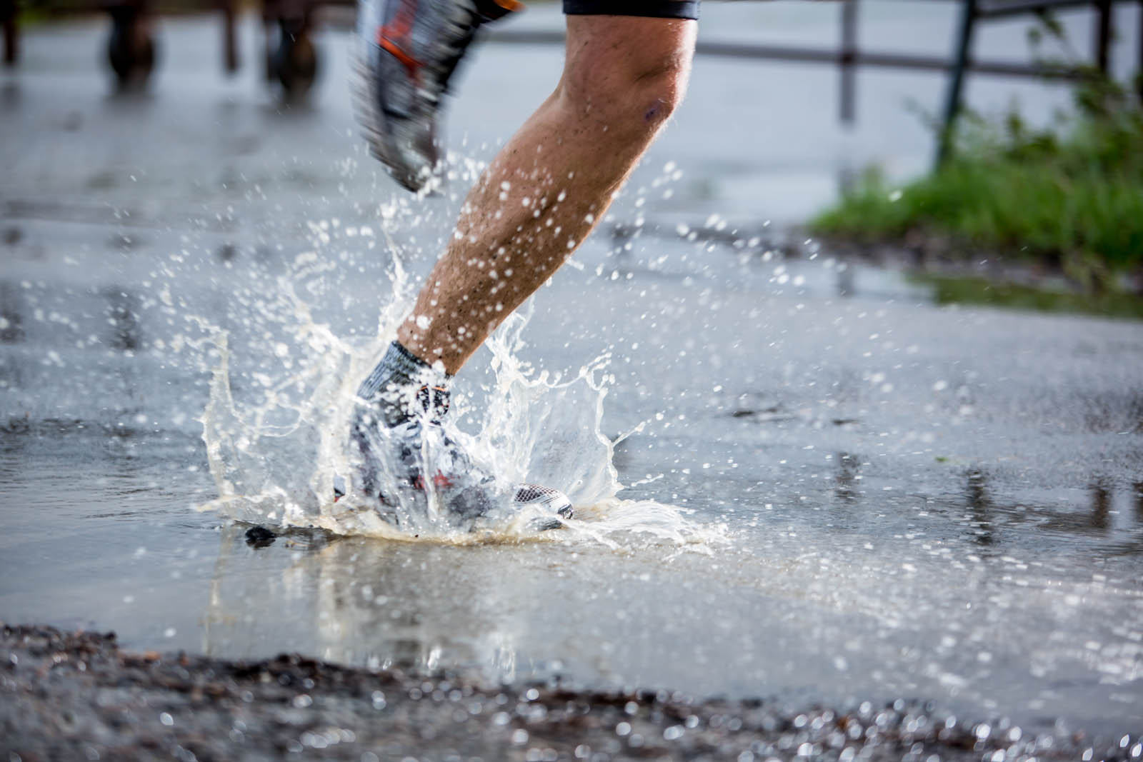 Training im Regen