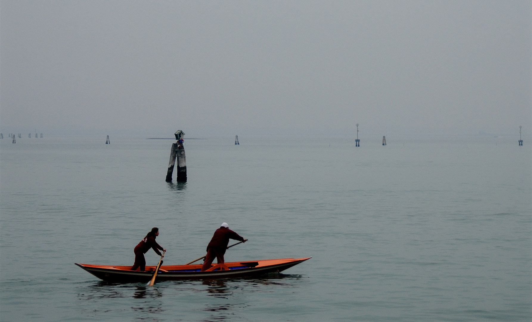 Training in der Lagune 