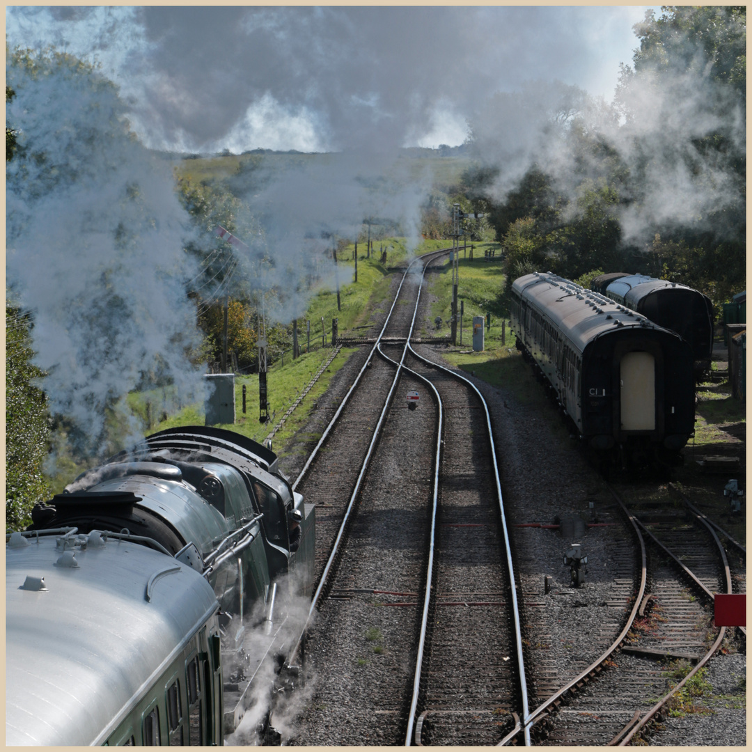 trains at corfe castle station