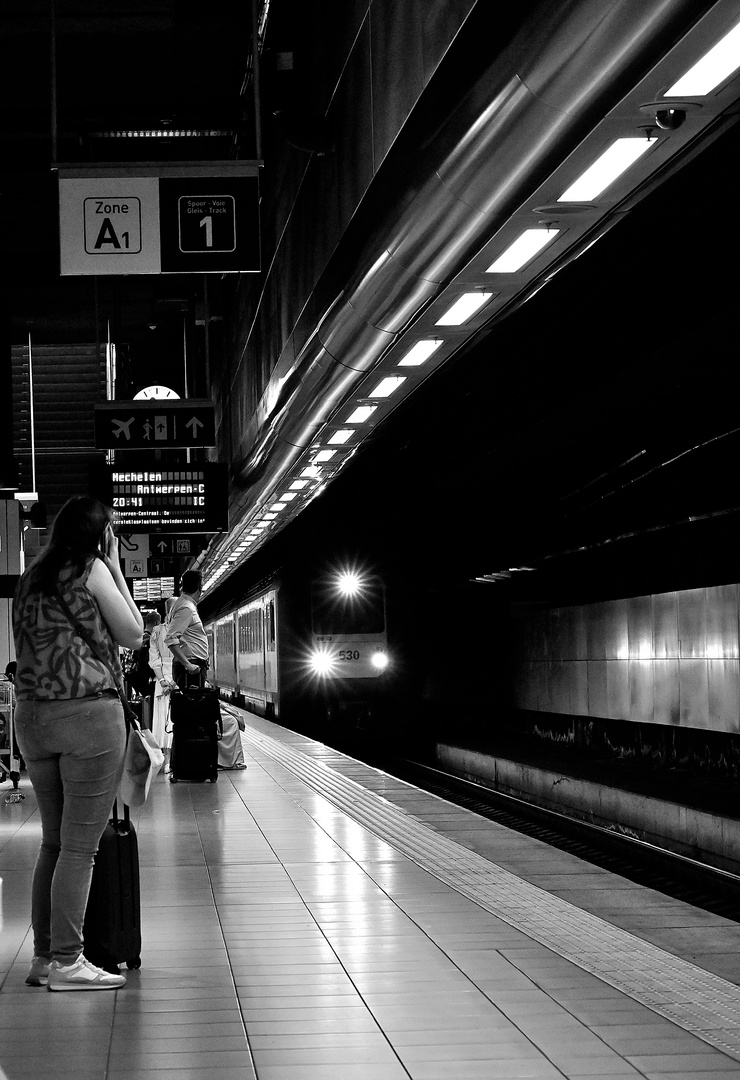 Trainstation at Brussels Zaventem