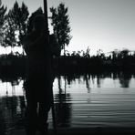 Trajinera driver at Xochimilco