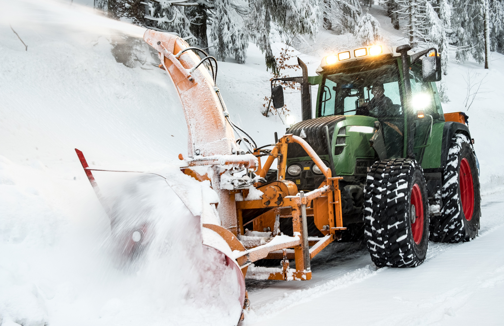 Traktor bei der Arbeit