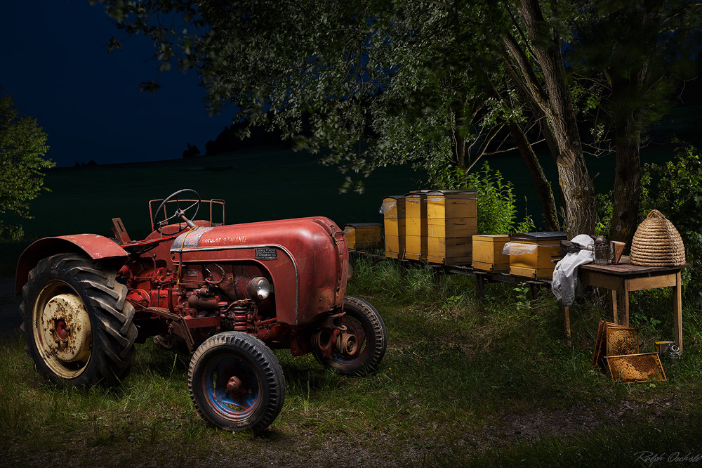 Traktor II - lightpainting