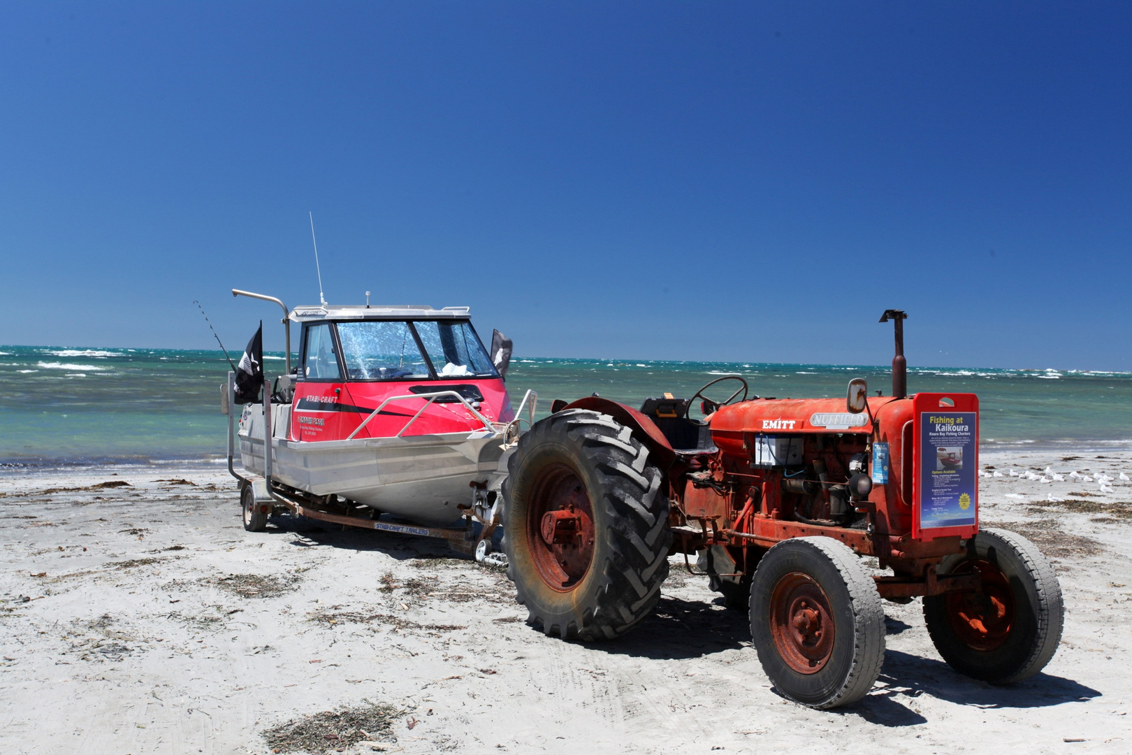 Traktor mit Boot