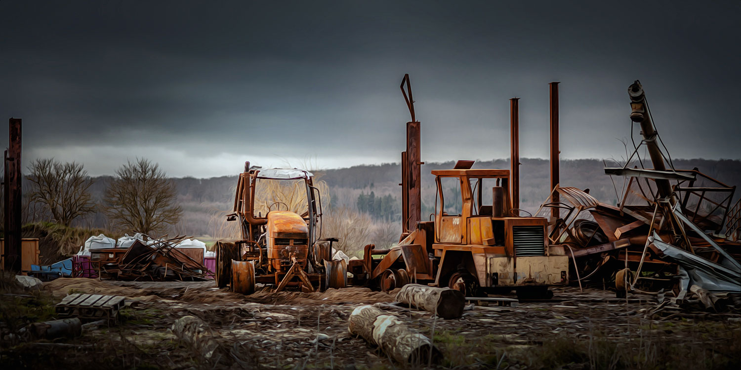 Traktor mit Rost