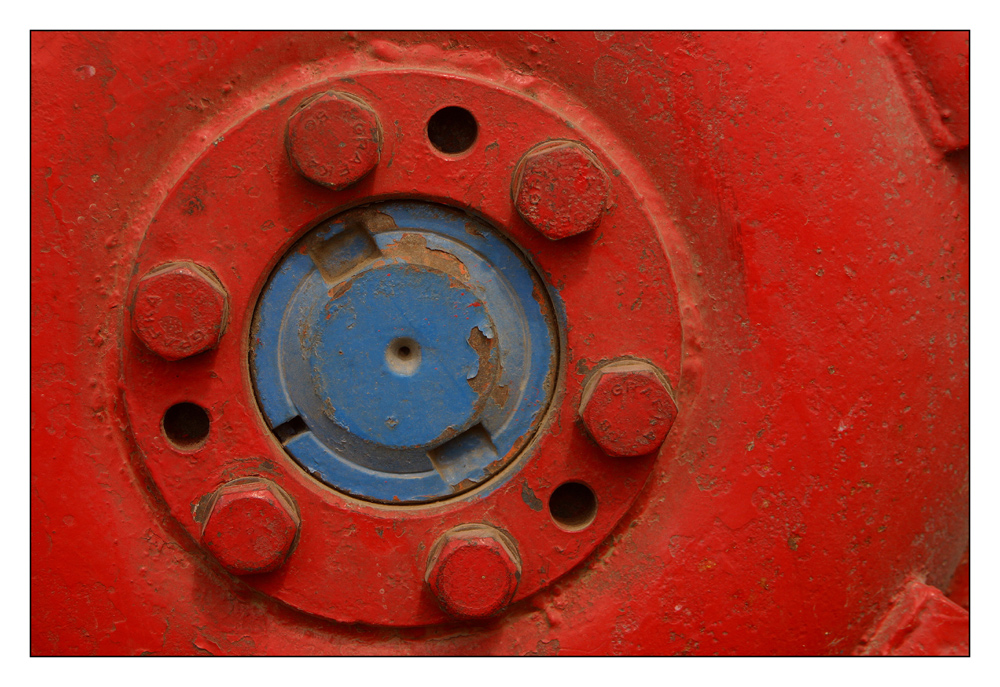 Traktor-Oldtimer-Details (III): Rot