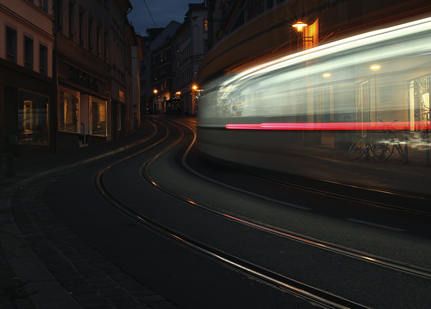 tram by night