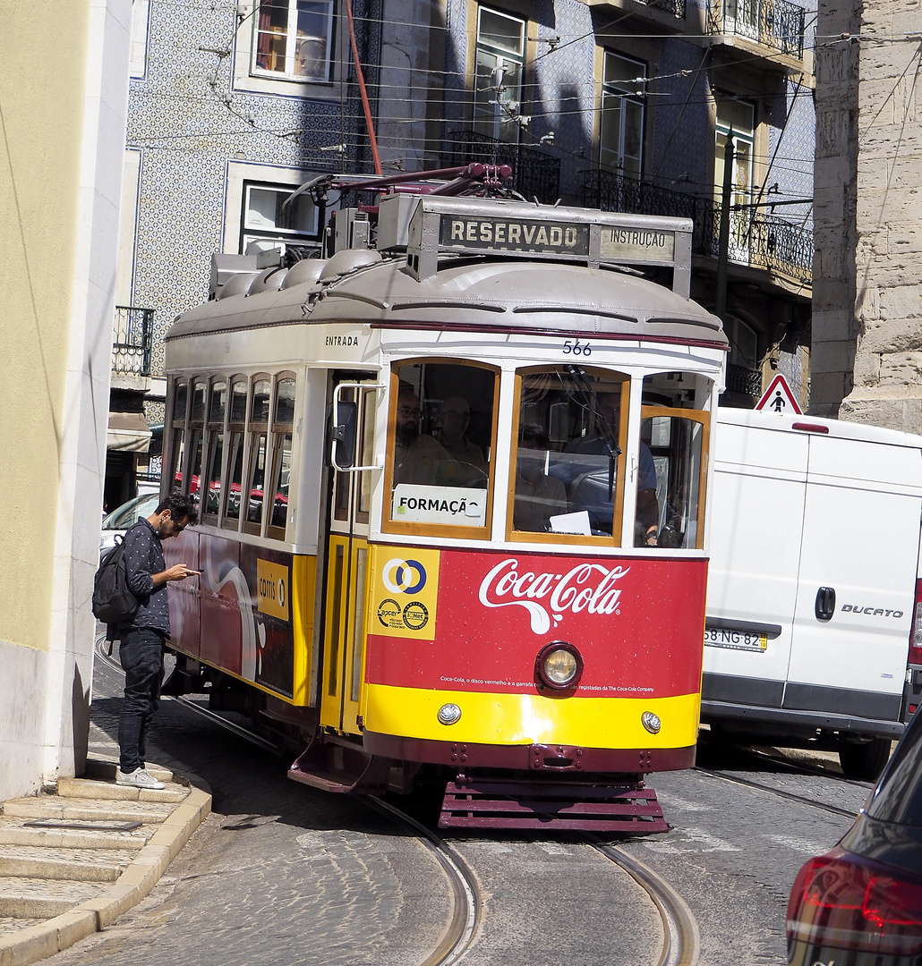 Tram in Lissabon